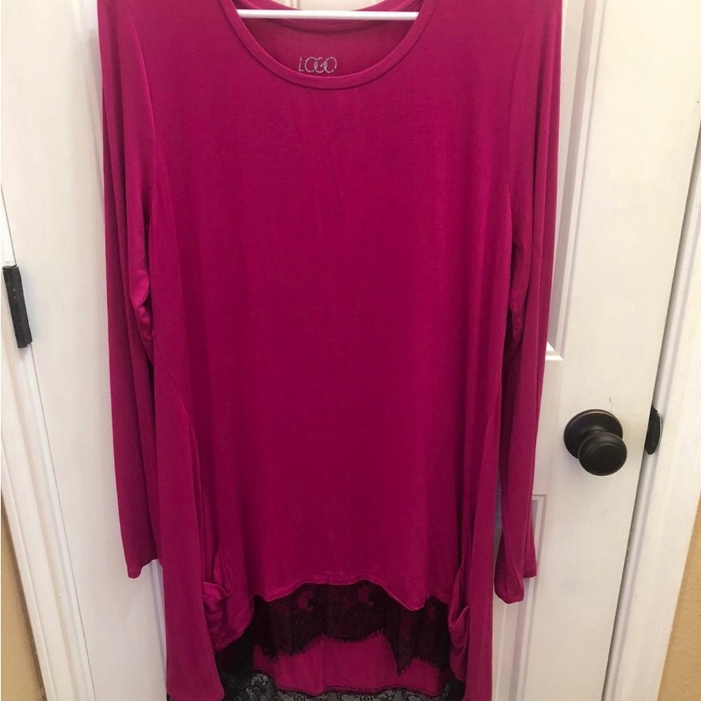 Logo by Lori  Women's Fuchsia Long Sleeve Top